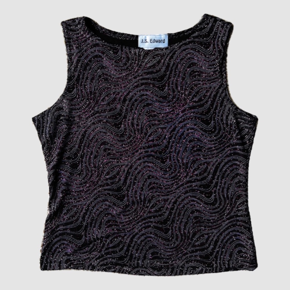 Vintage J.S. EDWARD Glitter Tank Top